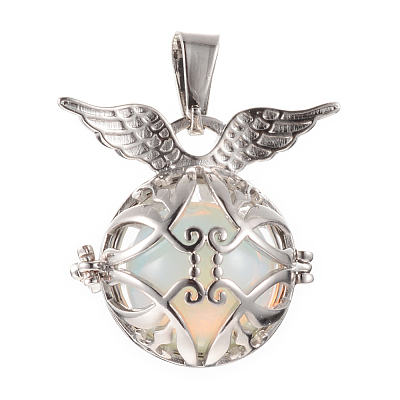 Alloy Cage Pendants G-Q480-03-1