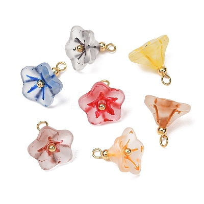 Baking Paint Frosted Glass Pendants GL-CBA010C-01G-1