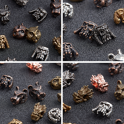48Pcs 24 Styles Tibetan Style Alloy Beads FIND-PH0002-37-1