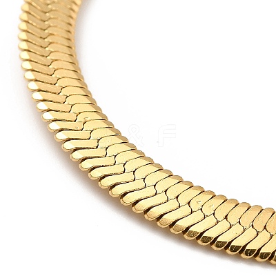 Ion Plating(IP) 304 Stainless Steel Herringbone Chain Bracelet for Men Women BJEW-E058-01D-G-1