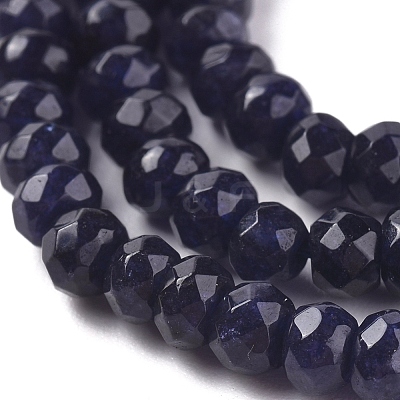 Dyed Natural Malaysia Jade Rondelle Beads Strands G-E316-2x4mm-35-1