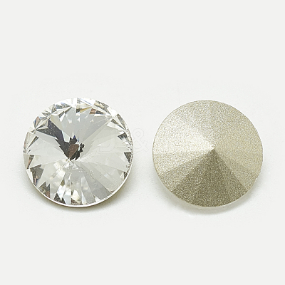 Pointed Back Glass Rhinestone Cabochons RGLA-T086-18mm-01-1