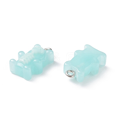 Opaque Resin Pendants X-RESI-E011-01P-1