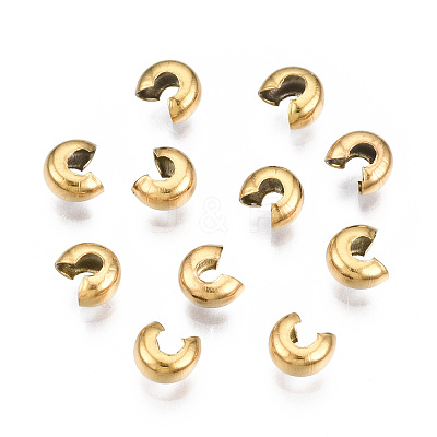 304 Stainless Steel Crimp Beads Covers STAS-S117-012B-1