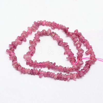 Chips Natural Red Tourmaline Beads Strands X-G-N0164-29-1