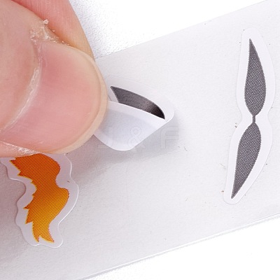 Self Adhesive Beard Pattern Sticker DIY-I067-01-1