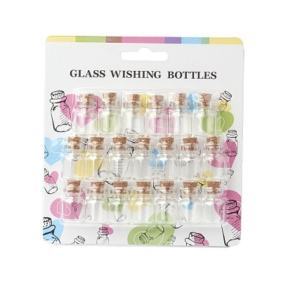 Clear Glass Jar Wishing Bottles Vials with Cork AJEW-JP0001-01-1