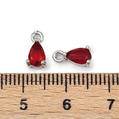 Brass Micro Pave Cubic Zirconia Pendants KK-K374-07P-02-1