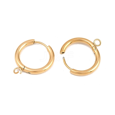 316 Stainless Steel Huggie Hoop Earring Findings EJEW-B158-01D-G-1