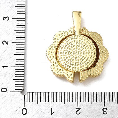 Brass Micro Pave Cubic Zirconia Pendants KK-L257-08G-02-1