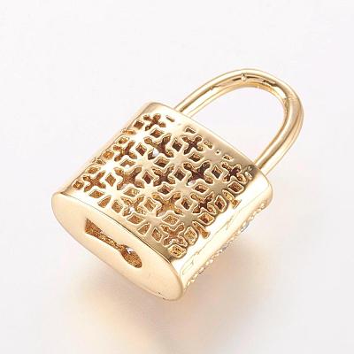 Brass Micro Pave Cubic Zirconia Pendants ZIRC-K060-08-1