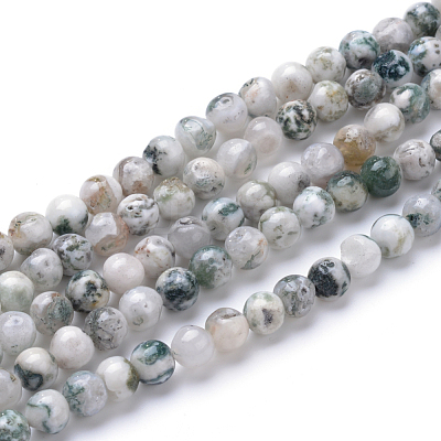 Natural Tree Agate Bead Strands X-G-R411-25-4mm-1