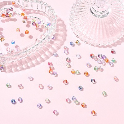 1200Pcs 10 Colors Baking Paint Transparent Glass Beads GLAA-CJ0002-86-1
