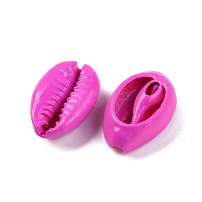 Baking Paint Cowrie Shell Beads SSHEL-M023-01N-1