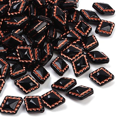Opaque Acrylic Beads OACR-P029-07A-01-1
