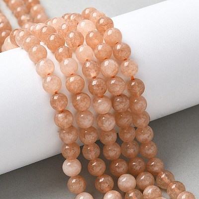 Natural White Jade Beads Strands X-G-F364-11-6mm-2-1