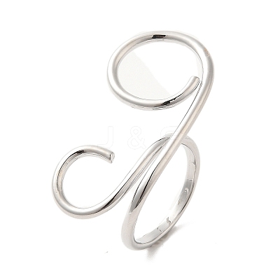 Brass Wire Open Cuff Rings RJEW-P098-01P-1