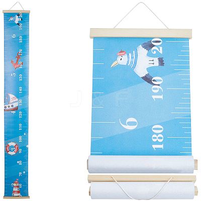 Ocean Theme Removable Height Chart for Kids AJEW-WH0165-69A-1