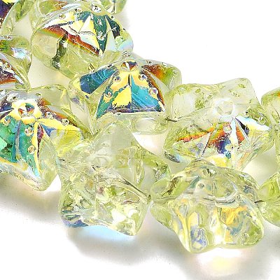Electroplate Baking Paint Glass Beads Strands EGLA-K061-12A-AB06-1