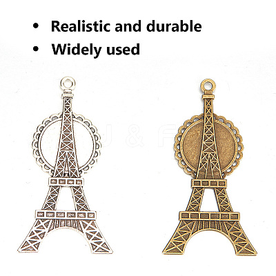 DIY Blank Eiffel Tower Pendant Making Kit DIY-GO0001-69-1