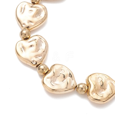 Heart CCB Plastic Beaded Bracelets BJEW-JB13008-01-1