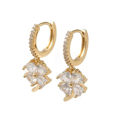 Brass Dangle Earrings EJEW-L271-14KCG-03-1