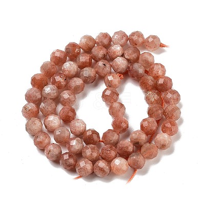 Natural Gold Sunstone Beads Strands G-B088-C21-06-1