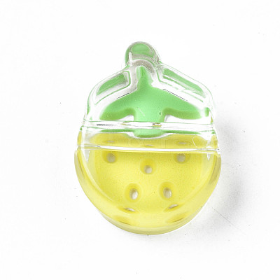Transparent Acrylic Enamel Beads OACR-N130-024-02-1