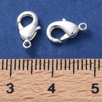 Rack Plating Brass Lobster Claw Clasps KK-F090-27S-01-1