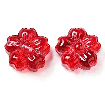 Spray Painted Transparent Glass Beads X-GLAA-F119-01-1