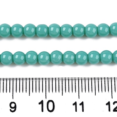 Opaque Solid Color Glass Beads Strands GLAA-T032-P8mm-12A-1