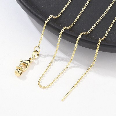 Brass Cable Chain Necklaces LS-NJEW-E151-03G-1