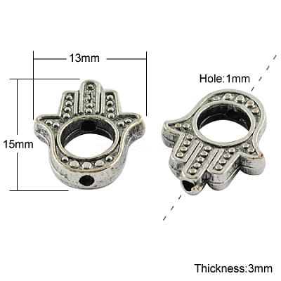 Tibetan Style Alloy Bead Frames LS-TIBEB-A123963-AS-FF-1