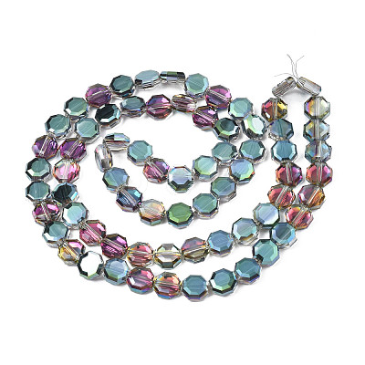 Electroplate Translucent Glass Beads Strands EGLA-N002-27-D02-1