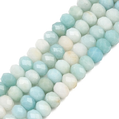 Natural Flower Amazonite Beads Strands G-C259-A26-5x8mm-1