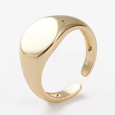 Brass Cuff Rings RJEW-C101-03G-1