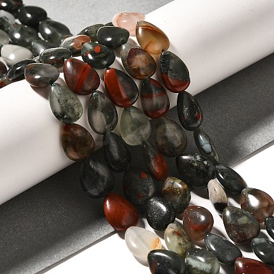 Natural African Bloodstone Beads Strands G-I377-A23-1