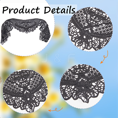 Polyester Computerized Embroidery Collar AJEW-WH0314-95B-1