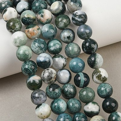 Natural Tree Agate Beads Strands G-I199-03-10mm-1