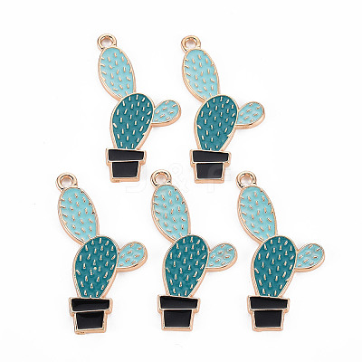 Rack Plating Alloy Enamel Pendants ENAM-S122-040-RS-1