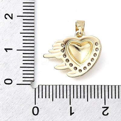 Brass Micro Pave Cubic Zirconia Pendants KK-P336-40G-02-1