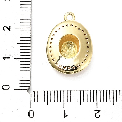 Brass Micro Pave Cubic Zirconia Pendants X-KK-L229-030G-1