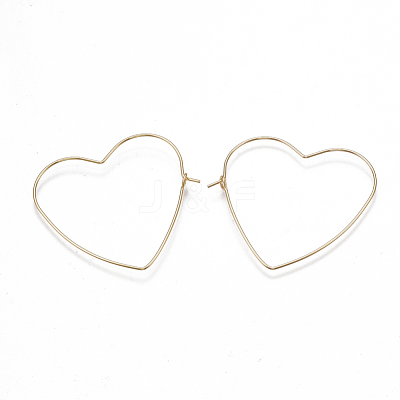 Brass Earring Hooks X-KK-T038-429G-1