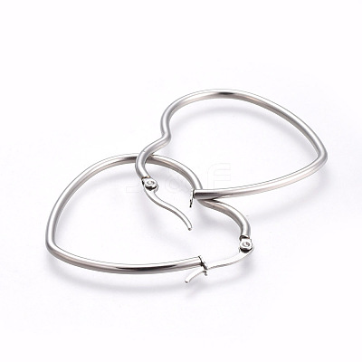 Tarnish Resistant 201 Stainless Steel Hoop Earrings X-EJEW-A052-09B-1