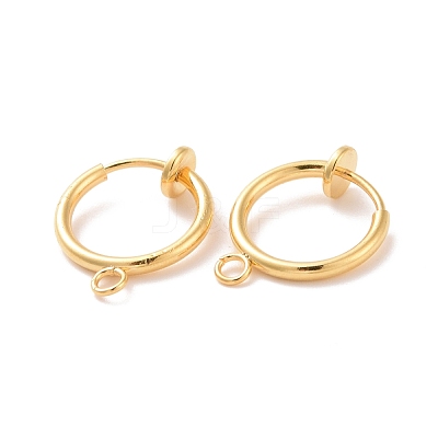 304 Stainless Steel Clip-on Earring Findings STAS-L238-025G-1