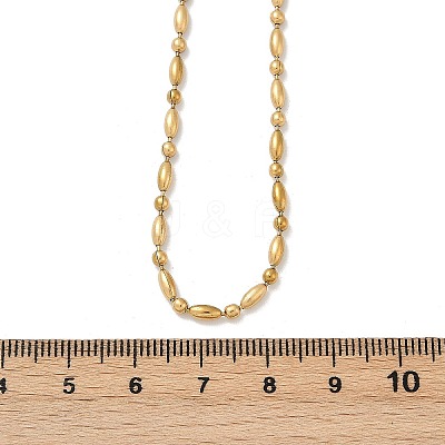 2.5MM 304 Stainless Steel Round Oval Link Chain Necklaces X-NJEW-M110-01G-1