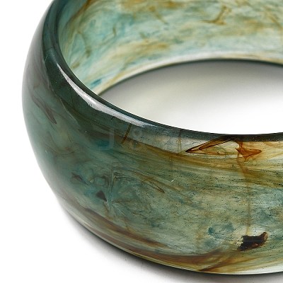Round Acrylic Bangle for Women BJEW-A141-03C-1