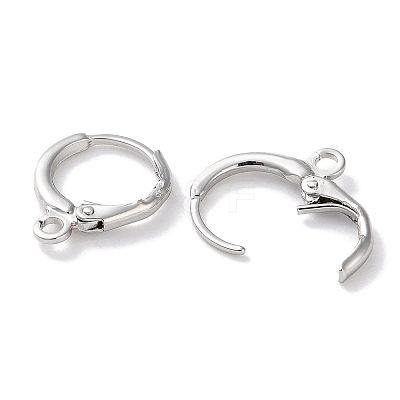 Rack Plating Brass Hoop Earring Settings KK-F090-14P-1
