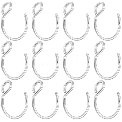30Pcs 304 Stainless Steel Clip on Nose Ring Findings STAS-BBC0003-95P-1