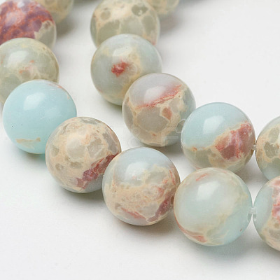 Synthetic Aqua Terra Jasper Beads Strands X-G-P237-02-6mm-1